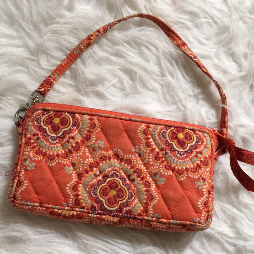 Vera Bradley Paprika Orange wristlet purse
